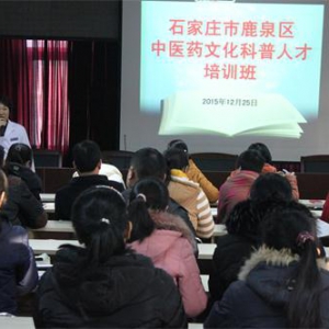 石家庄市鹿泉区开展"中医药文化科普培训"活动