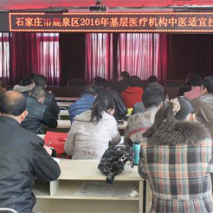 鹿泉举办基层医疗机构中医适宜技术推广培训班