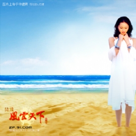 古装VS沙滩装　征服代言人主题桌面
